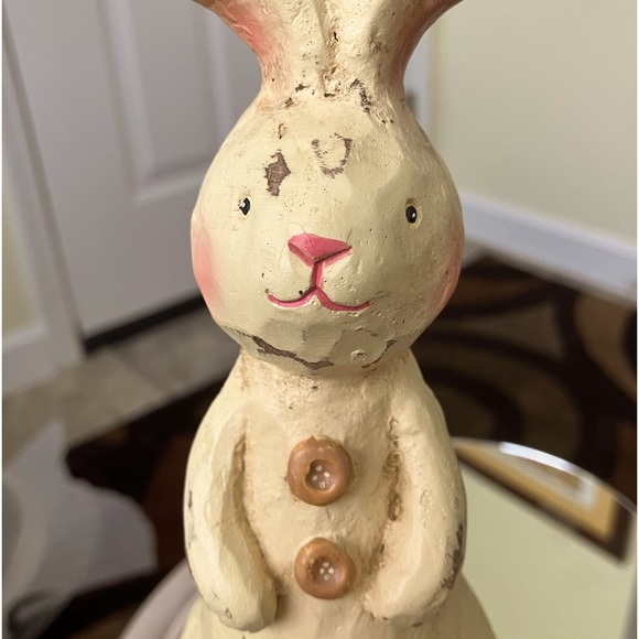 VINTAGE JIM SHORE TALL RABBIT ON EGG ENESCO HEARTWOOD CREEK COLLECTION  c2001 - Picture 6 of 16
